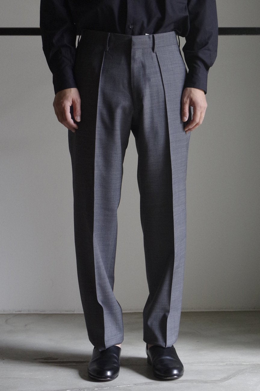 WIDE DOBBY TROUSERS / GRAY - RAINMAKER KYOTO