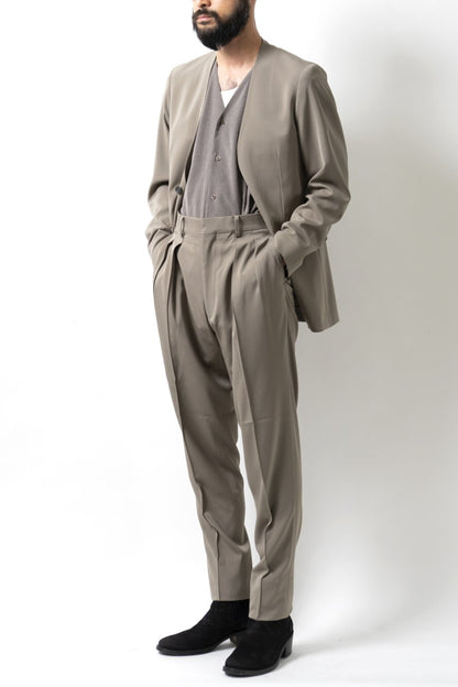 2-PLEATED TROUSERS / TAUPE - RAINMAKER KYOTO
