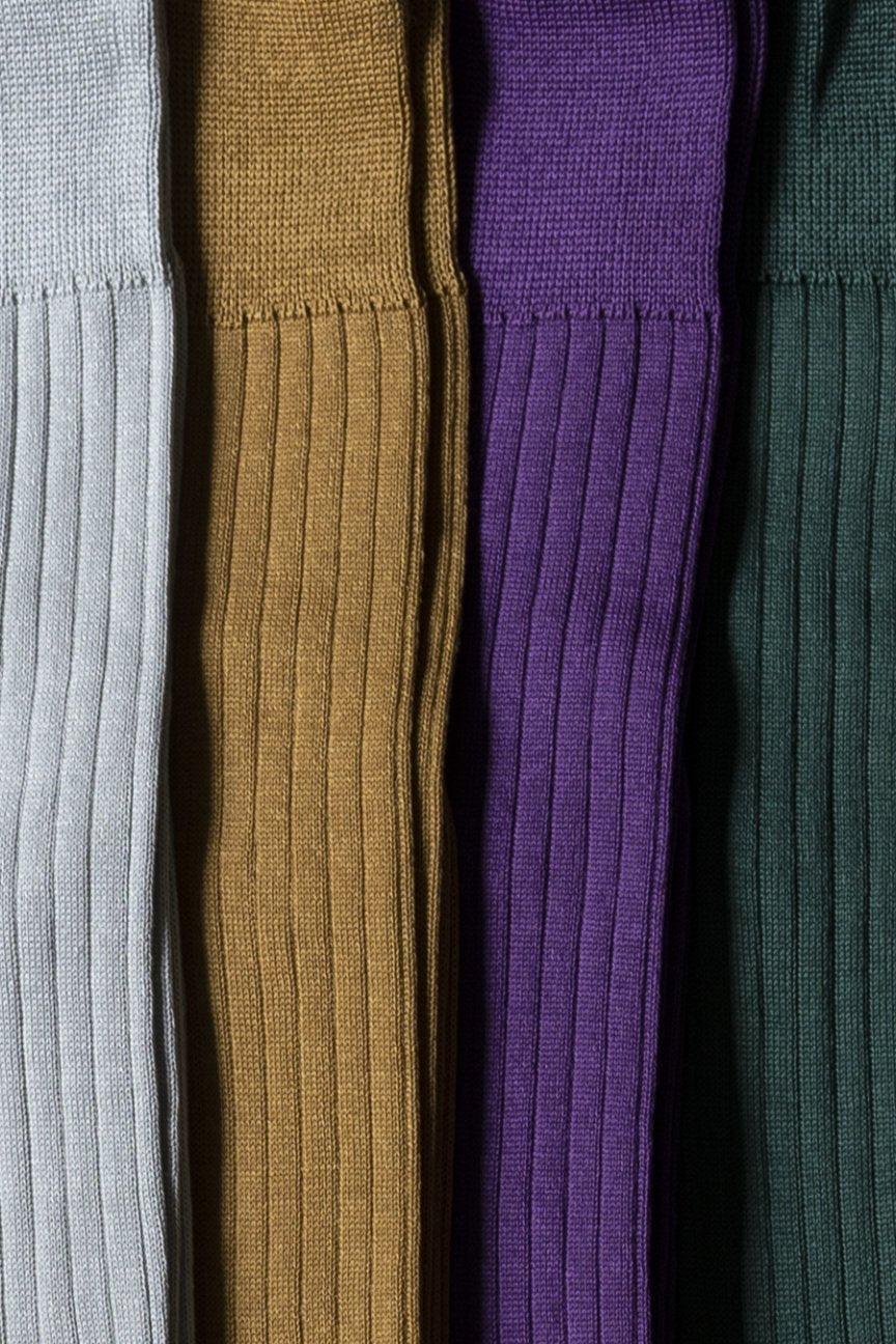 COLOR SOX / MIST GRAY / UMBER/ PURPLE / BOTTLE GREEN – RAINMAKER KYOTO