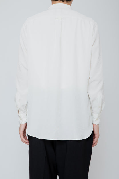 BAND COLLAR SHIRT / WHITE