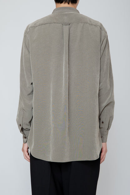 BAND COLLAR SHIRT / TAUPE