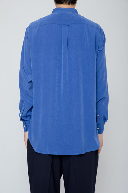 BAND COLLAR SHIRT / BLUE