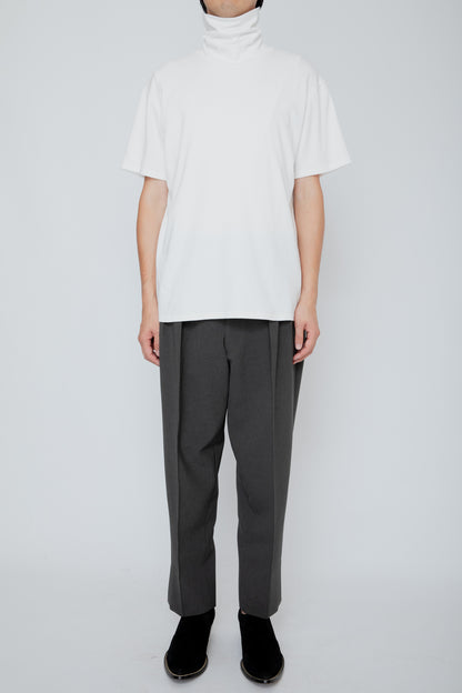 HIGH NECK S/S T-SHIRT / WHITE