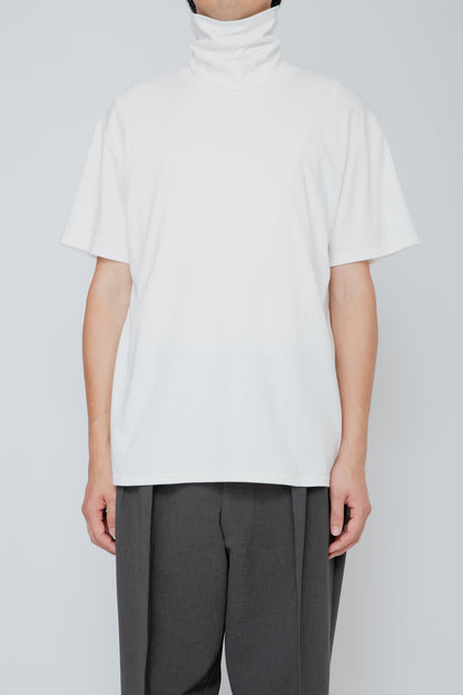 HIGH NECK S/S T-SHIRT / WHITE