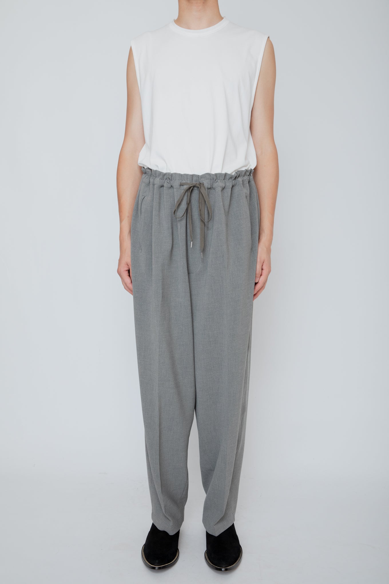 DOUBLE CLOTH DOUGI PANTS / PEARL GRAY