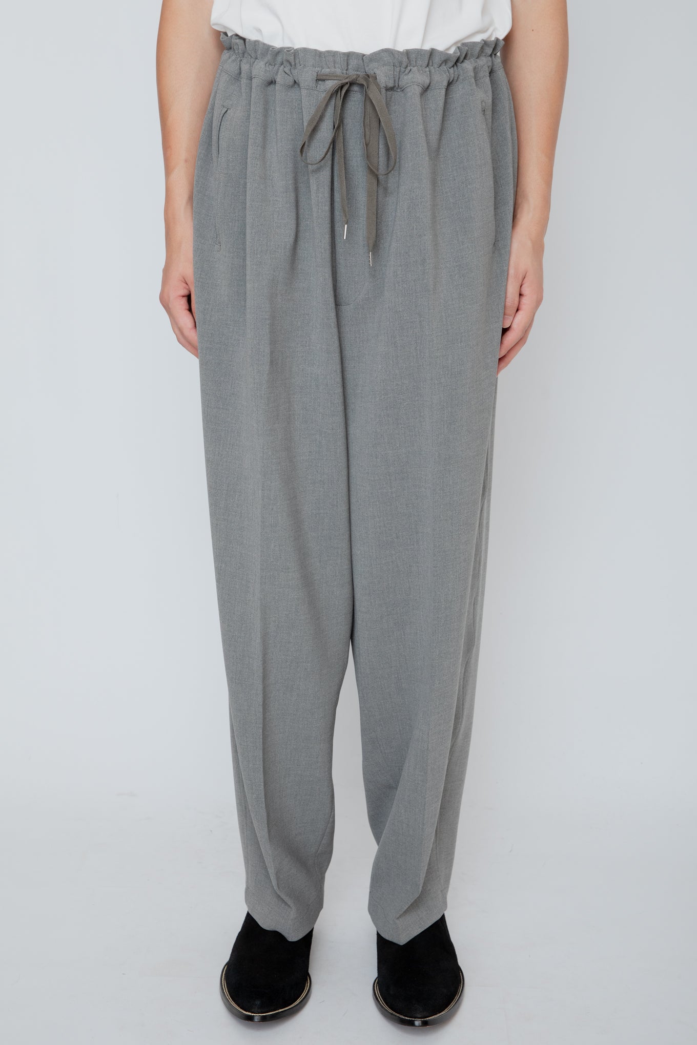 DOUBLE CLOTH DOUGI PANTS / PEARL GRAY