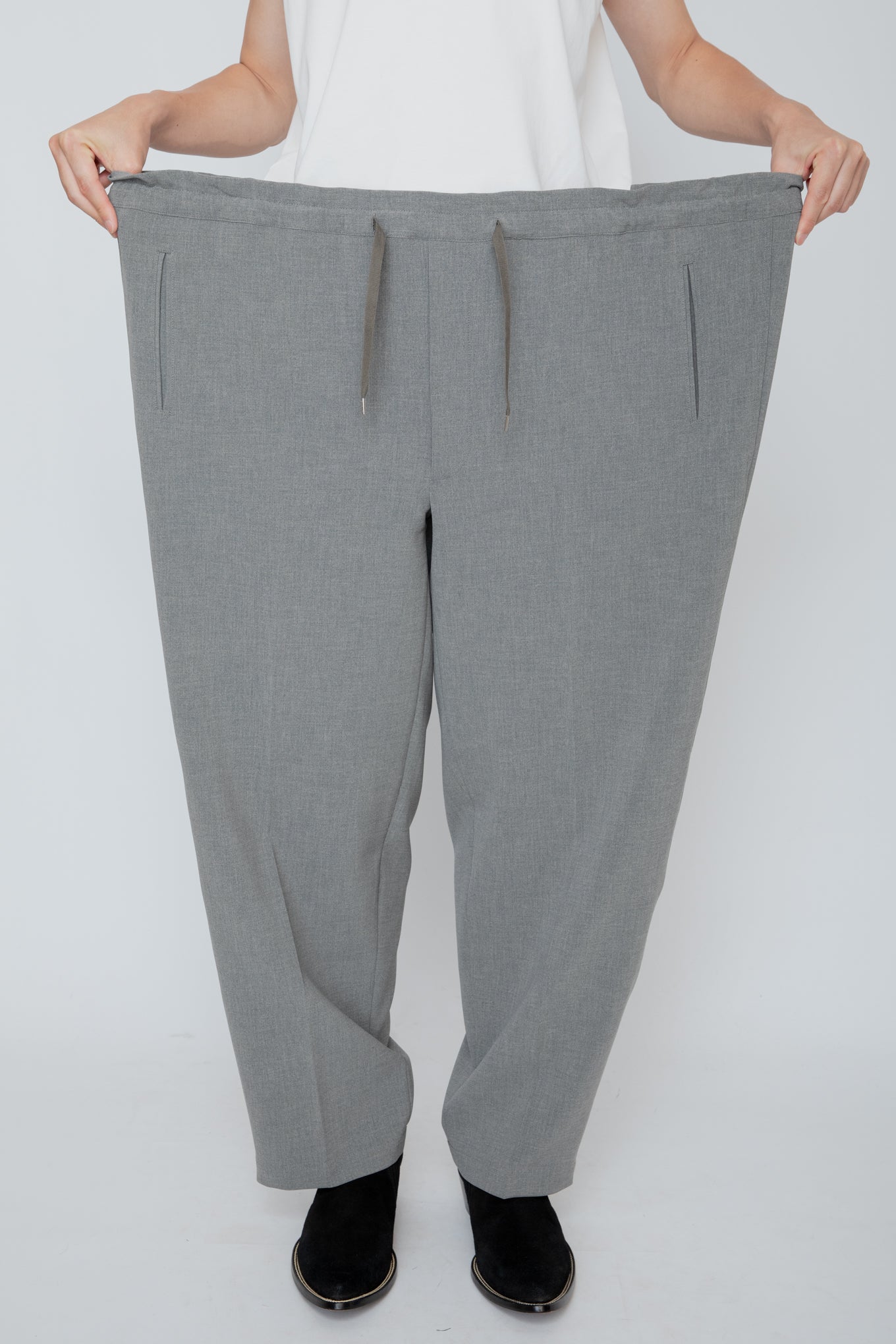 DOUBLE CLOTH DOUGI PANTS / PEARL GRAY