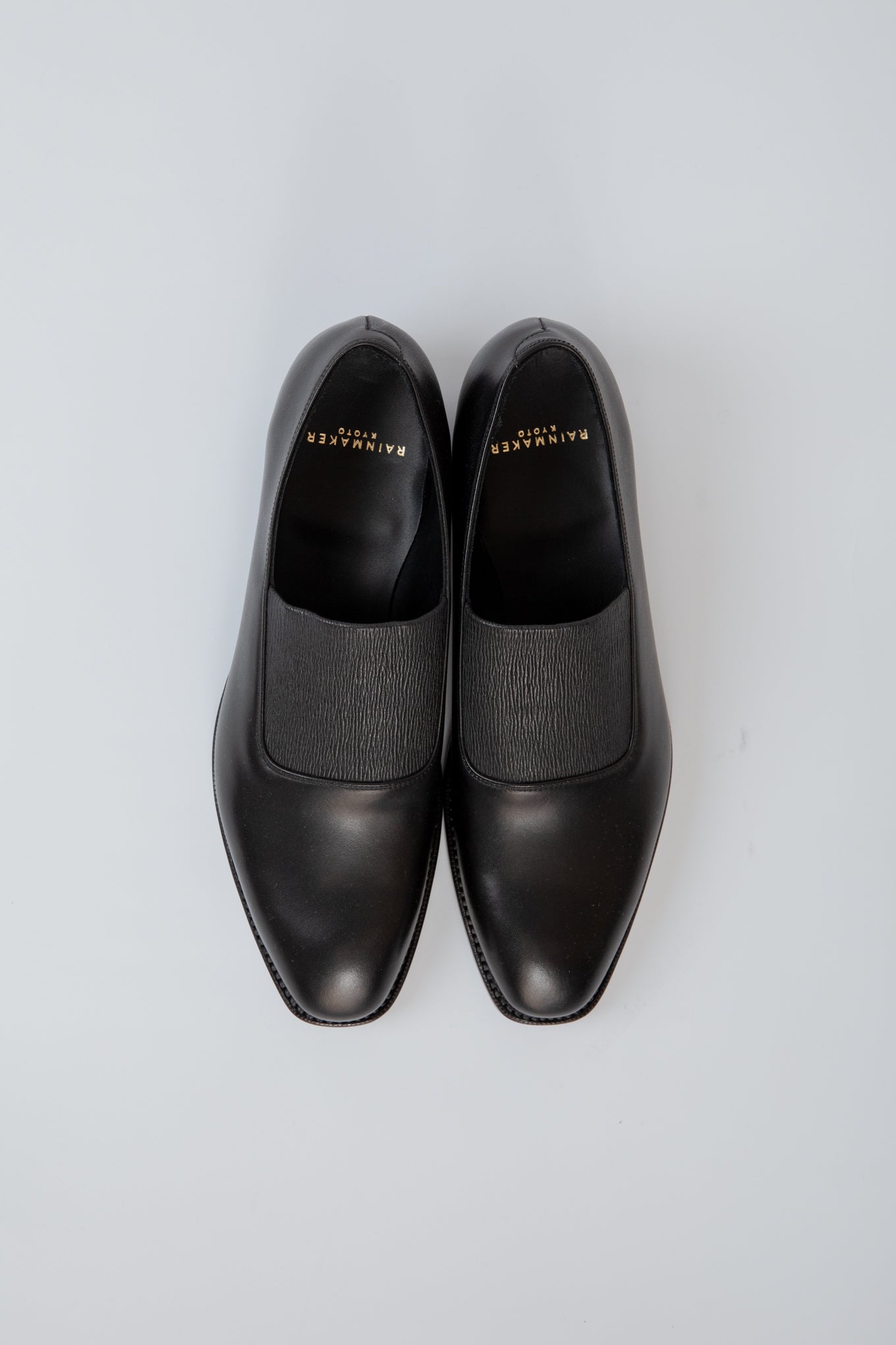 SHIRRING OPERA PUMPS / BLACK SMOOTH
