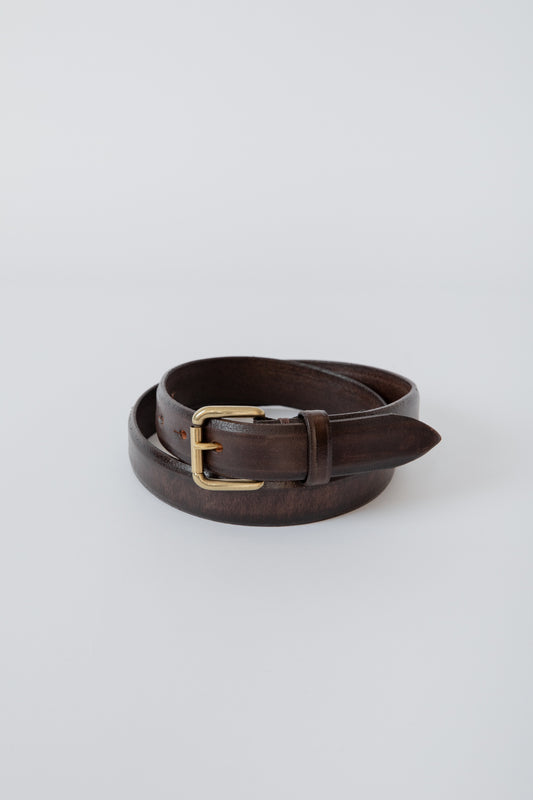 ROLLER BUCKLE BELT / SEPIA