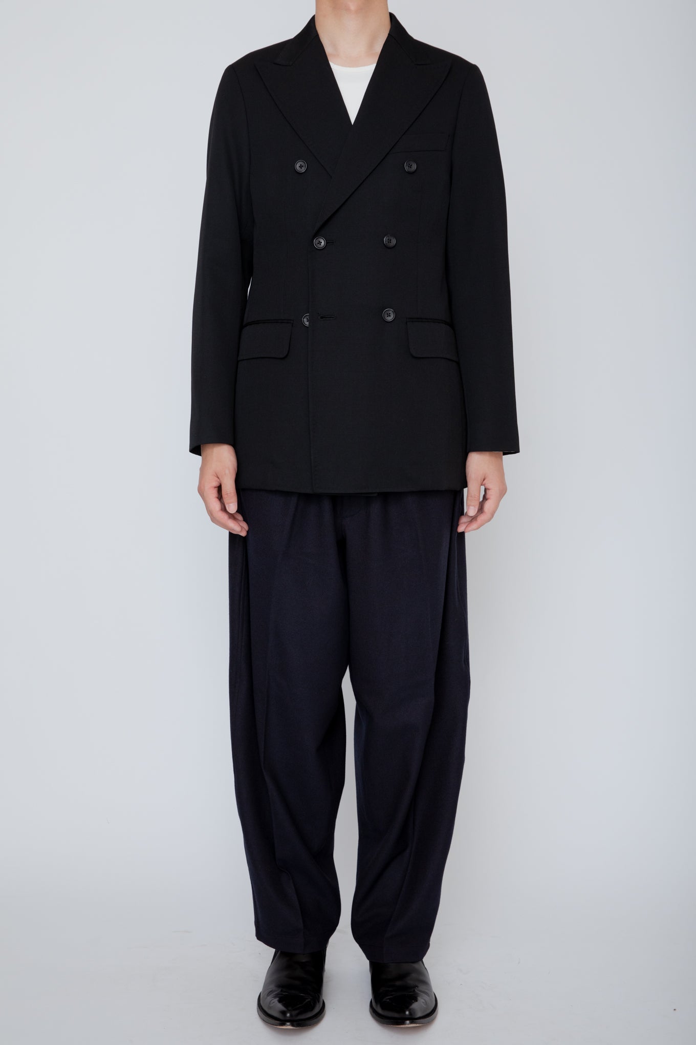 DOUBLE BREASTED JACKET/BLACK