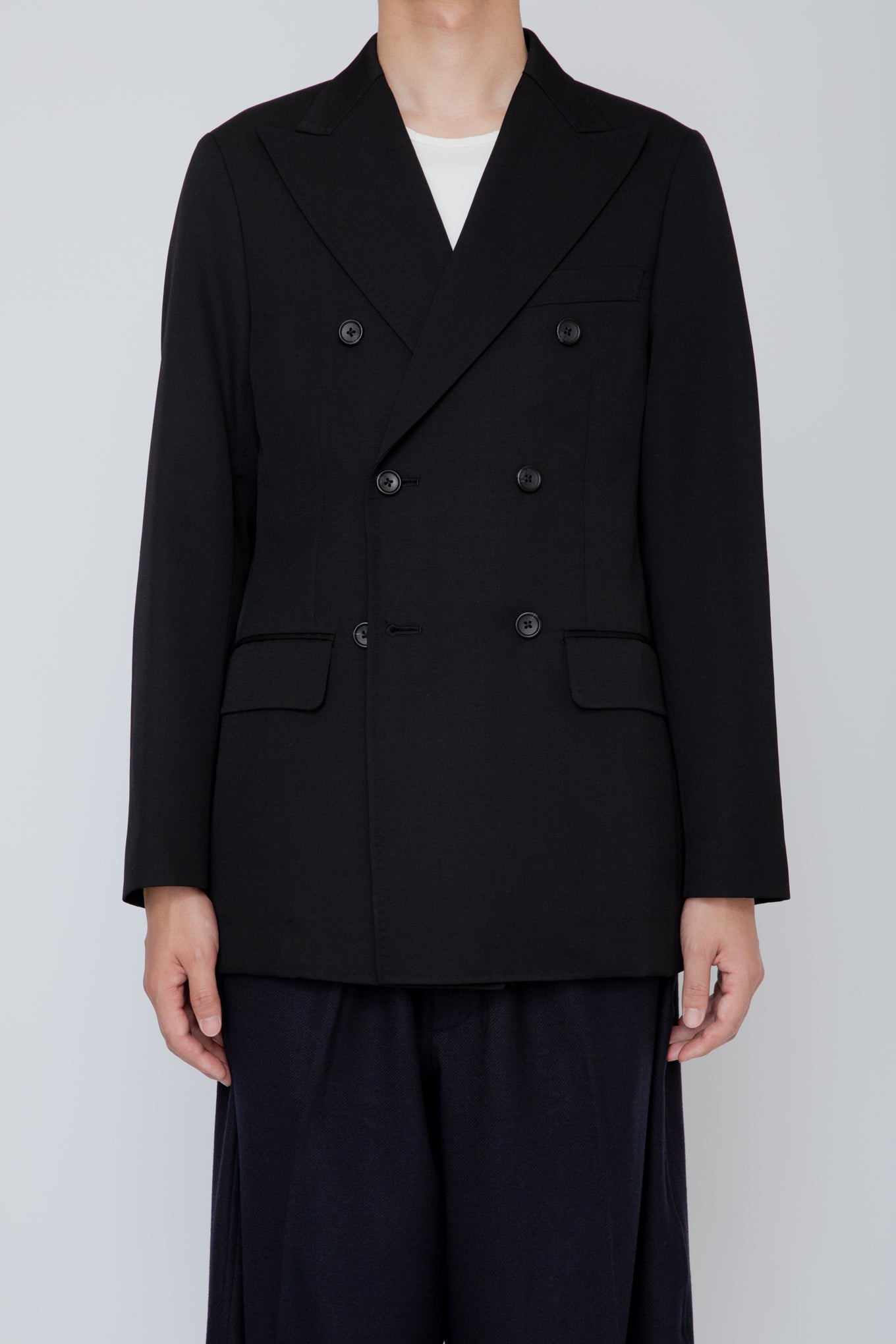 DOUBLE BREASTED JACKET/BLACK
