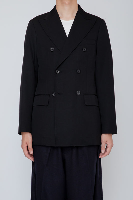 DOUBLE BREASTED JACKET/BLACK