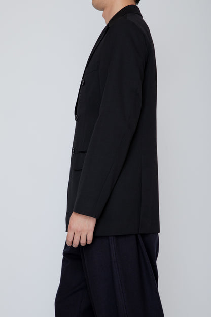 DOUBLE BREASTED JACKET/BLACK
