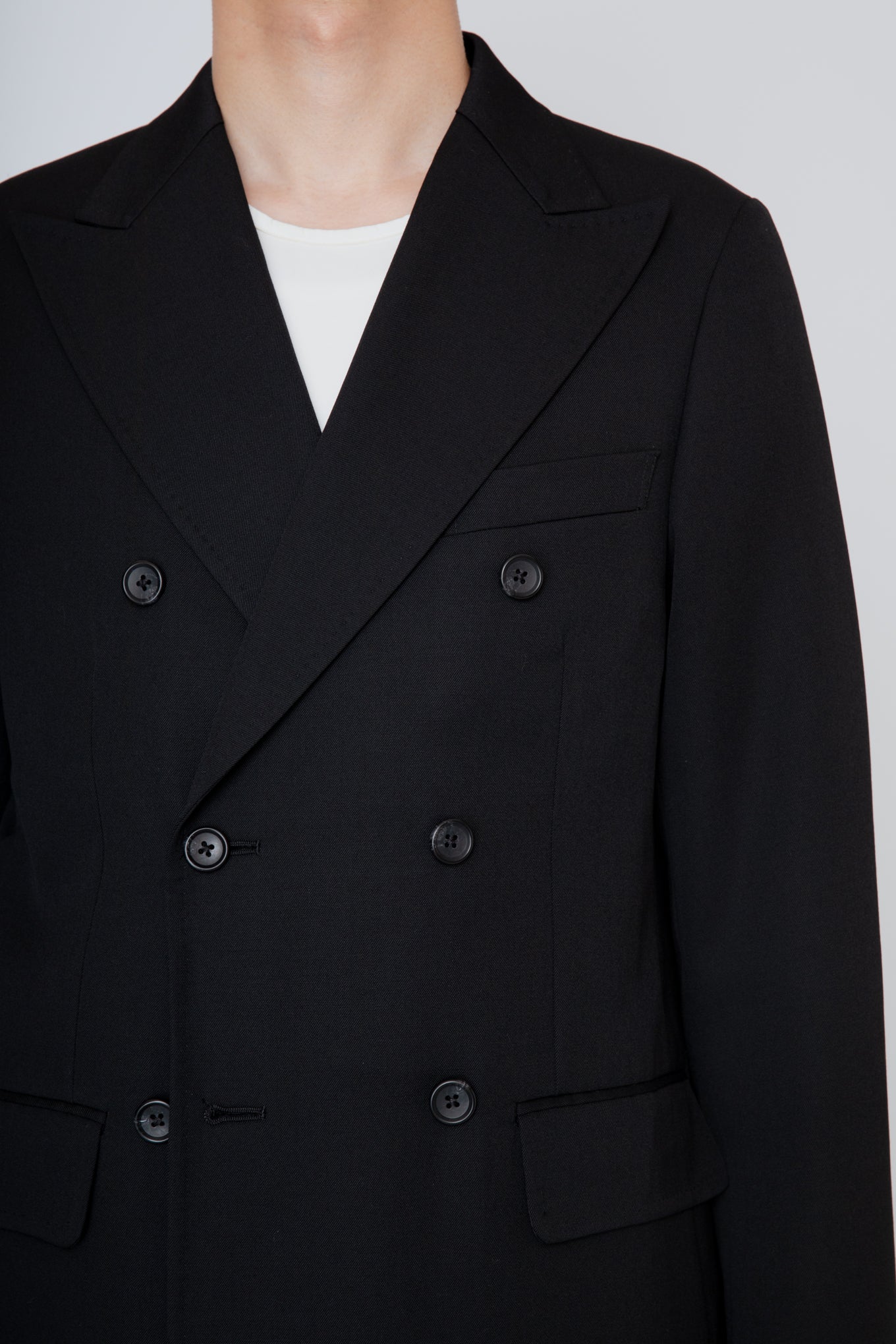 DOUBLE BREASTED JACKET/BLACK