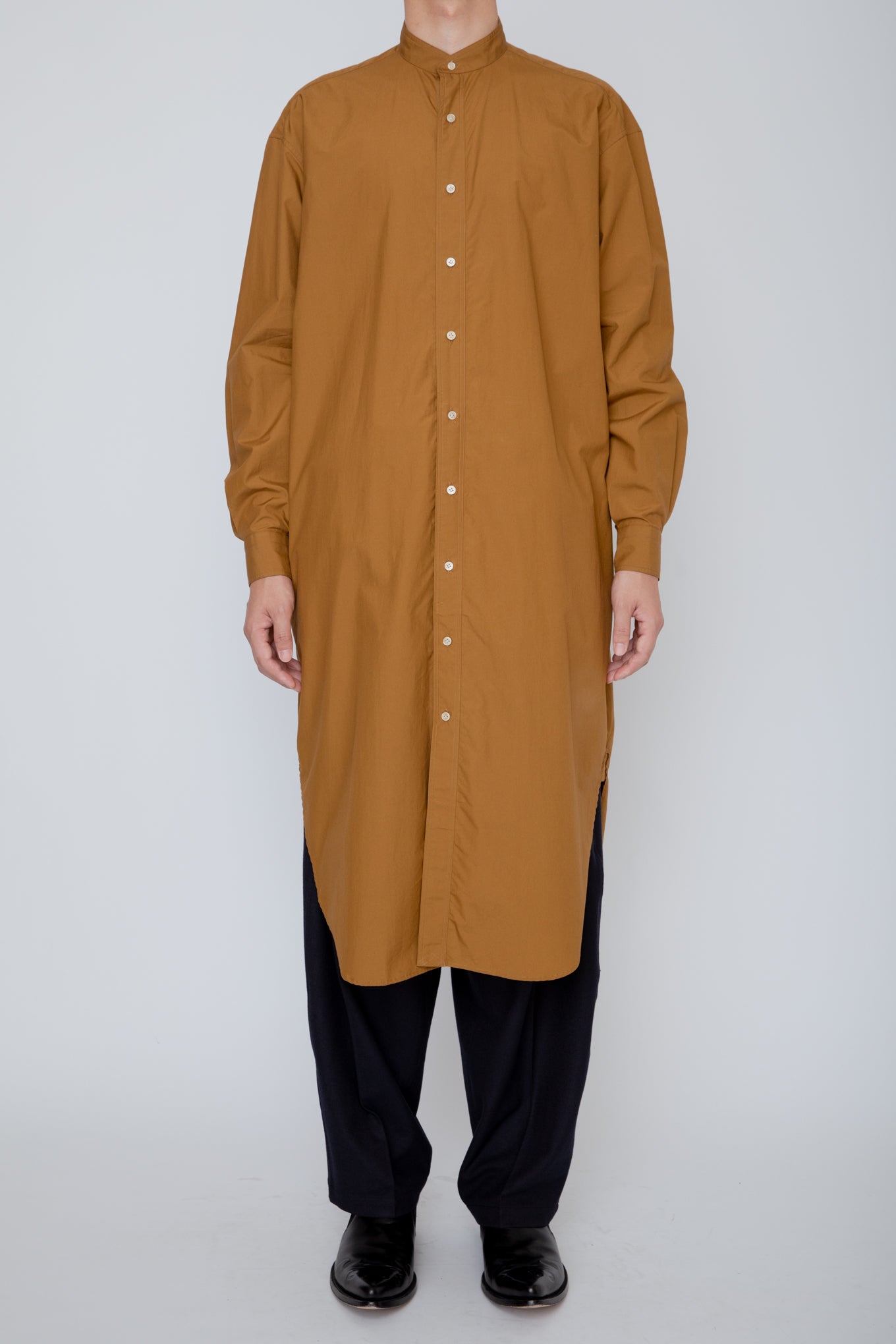 BAND COLLAR ONE-PIECE / CINNAMON