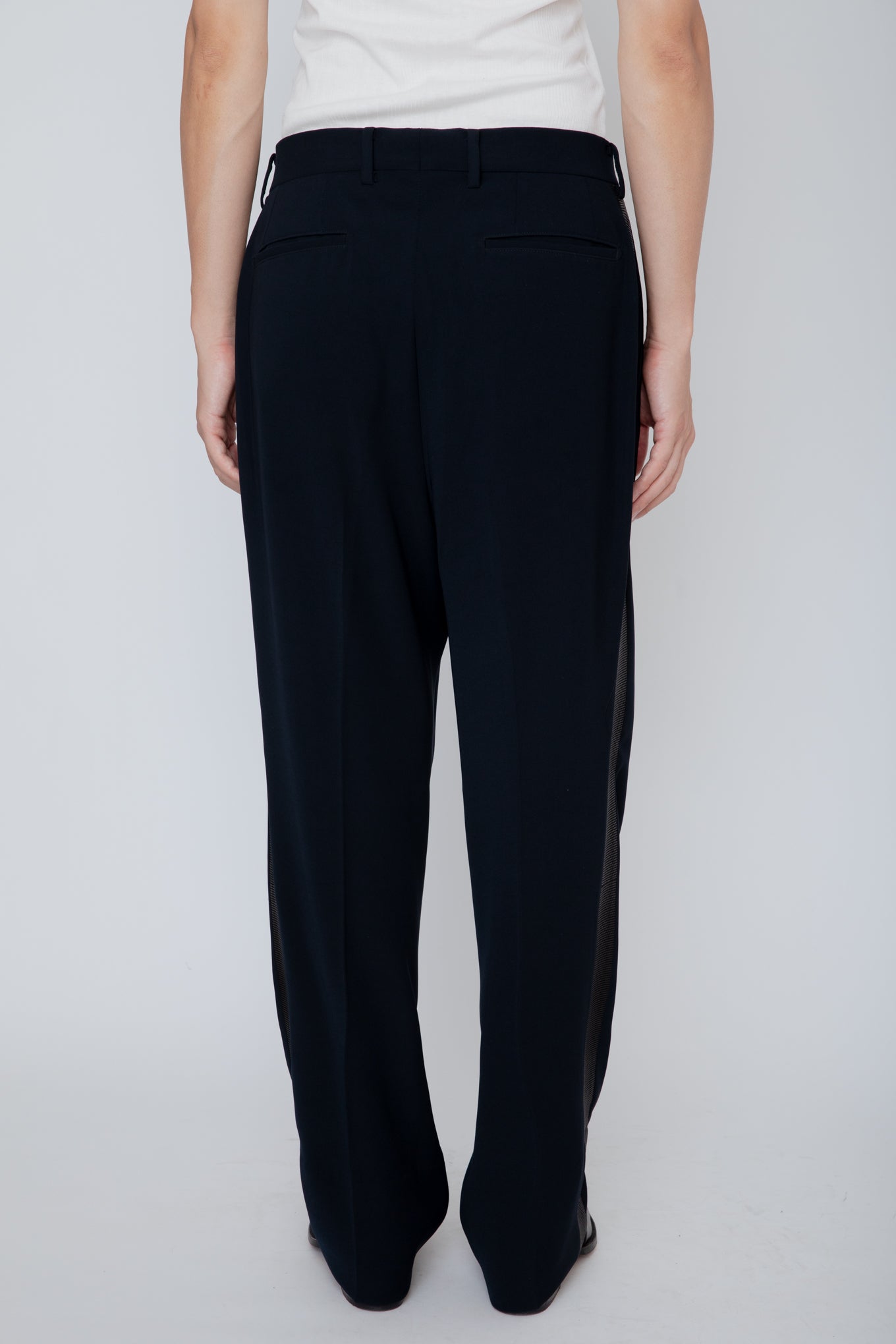 SIDE STRIPE TROUSERS / NAVY x BLACK