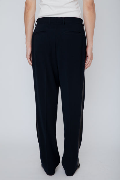 SIDE STRIPE TROUSERS / NAVY x BLACK