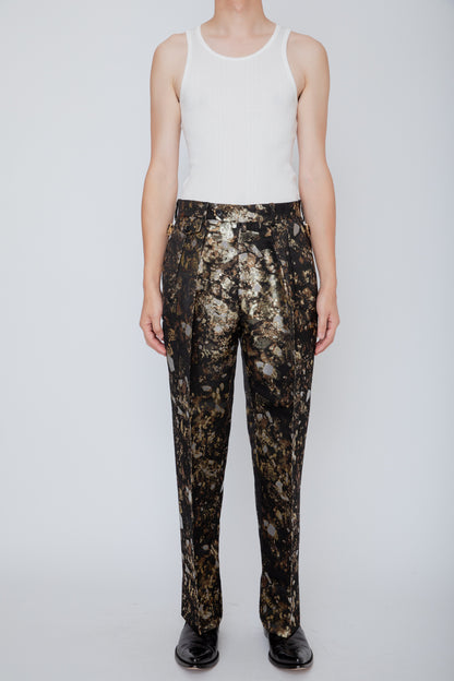 NISHIJIN WIDE TROUSERS / BURNED