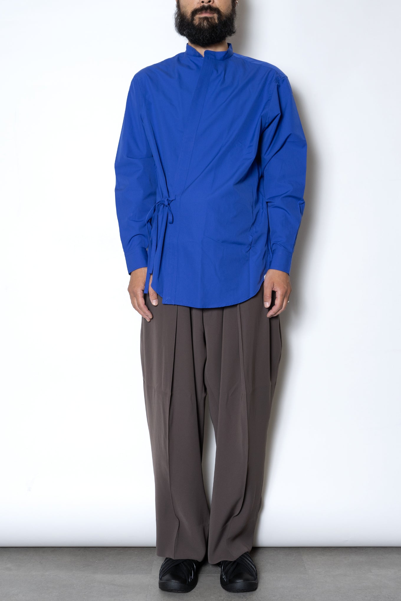 BAND COLLAR DOUGI SHIRT / BLUE