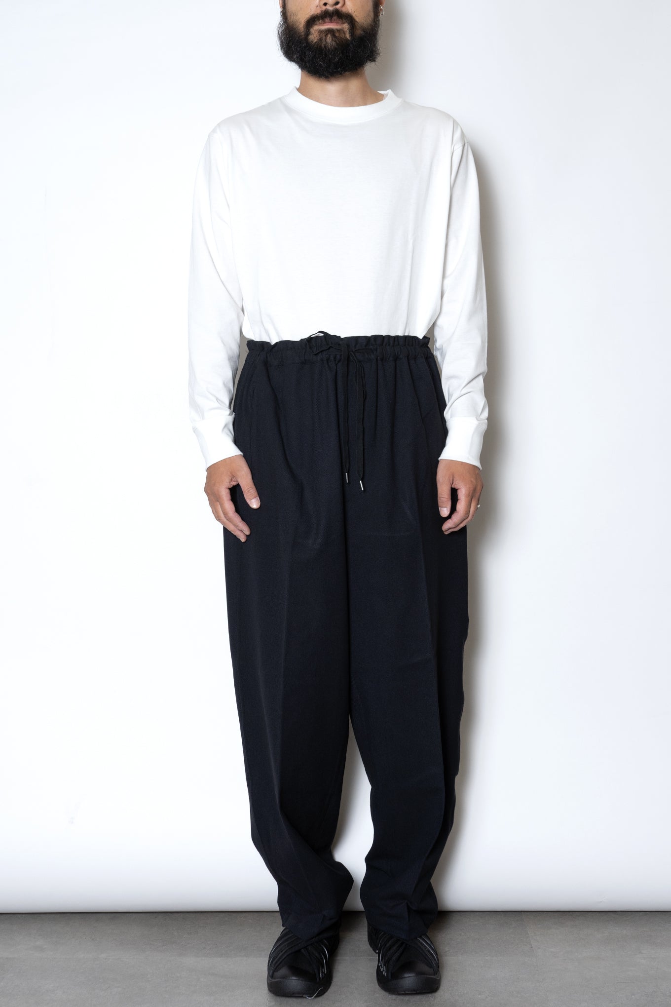 PLEATED SHIRT/STEEL BLUE – RAINMAKER KYOTO