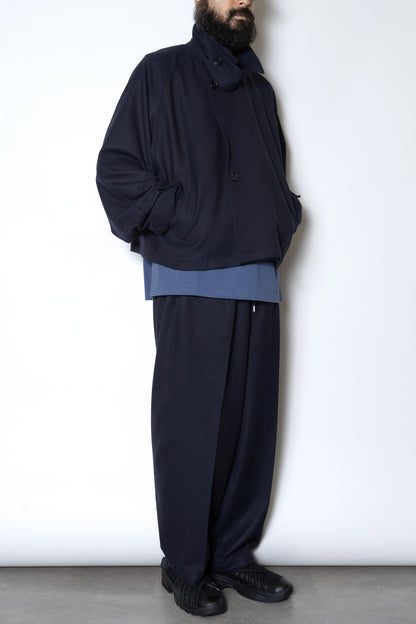 FRENCH TWILL SHORT TRENCH BZ / NAVY