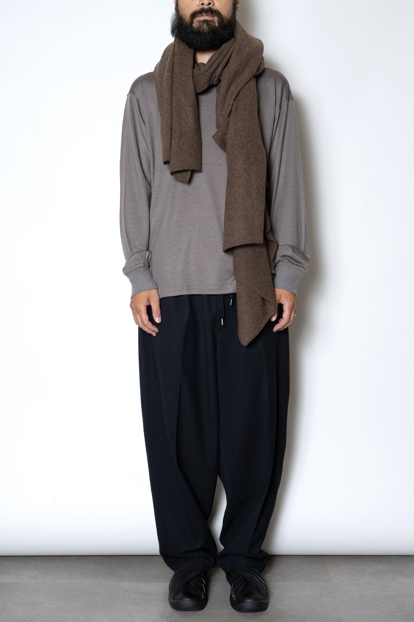 STOLE PONCHO / TOP BROWN – RAINMAKER KYOTO