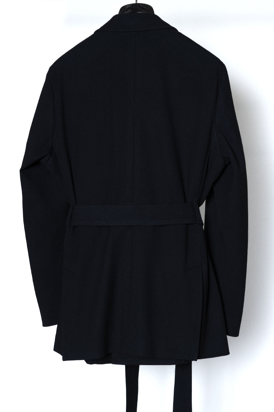 FRENCH TWILL BELTED JACKET / BLACK