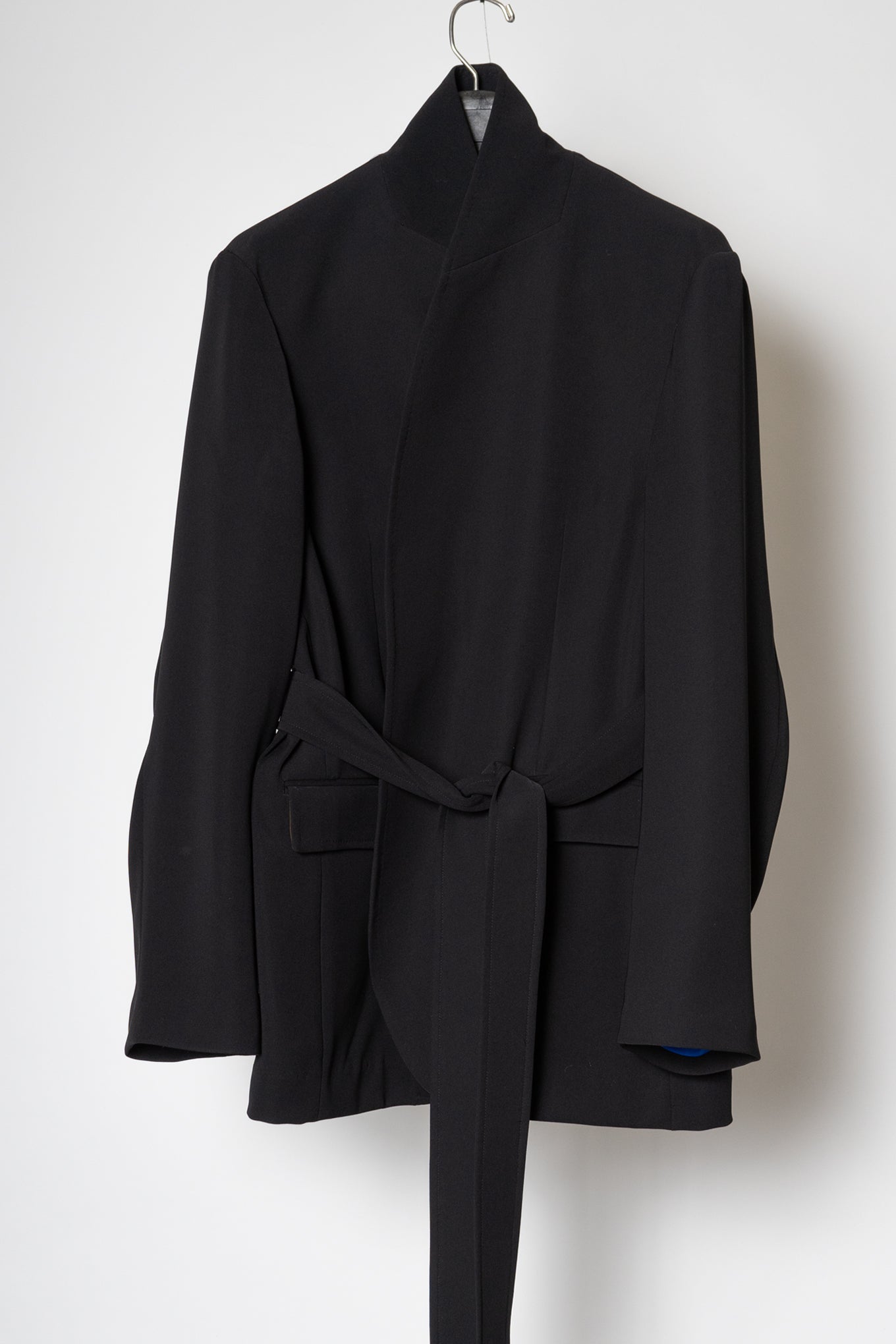 STAND UP SHAWL COLLAR JACKET / BLACK – RAINMAKER KYOTO