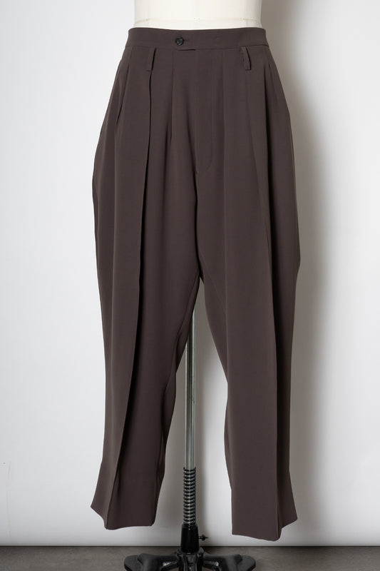 3-PLEATED TROUSERS / SEPIA