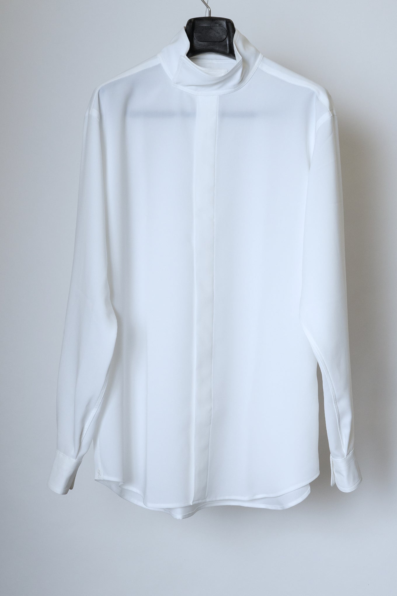 HIGH NECK COLLAR SHIRT / WHITE