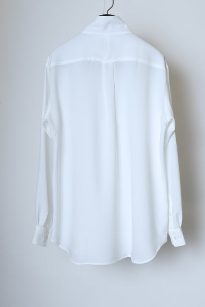 HIGH NECK COLLAR SHIRT / WHITE