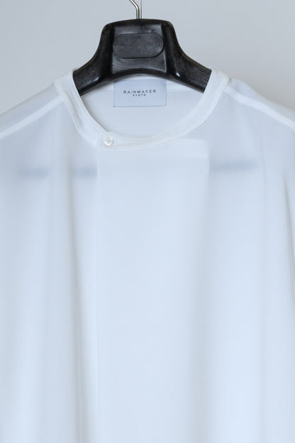 PLEATED SHIRT / WHITE