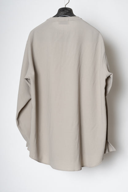 PLEATED SHIRT / NATURAL