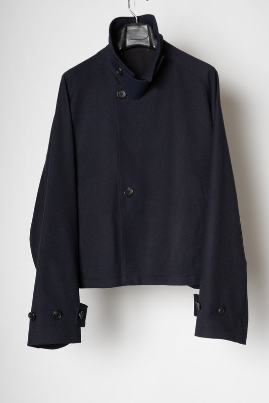 FRENCH TWILL SHORT TRENCH BZ / NAVY