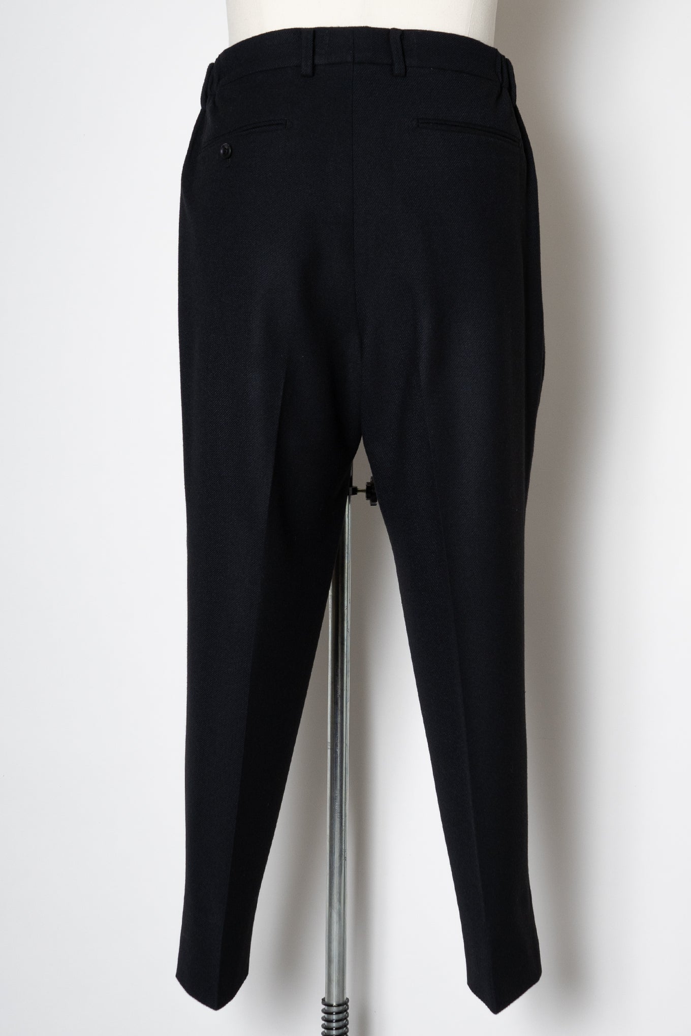 FRENCH TWILL SHIRRING TROUSERS / BLACK