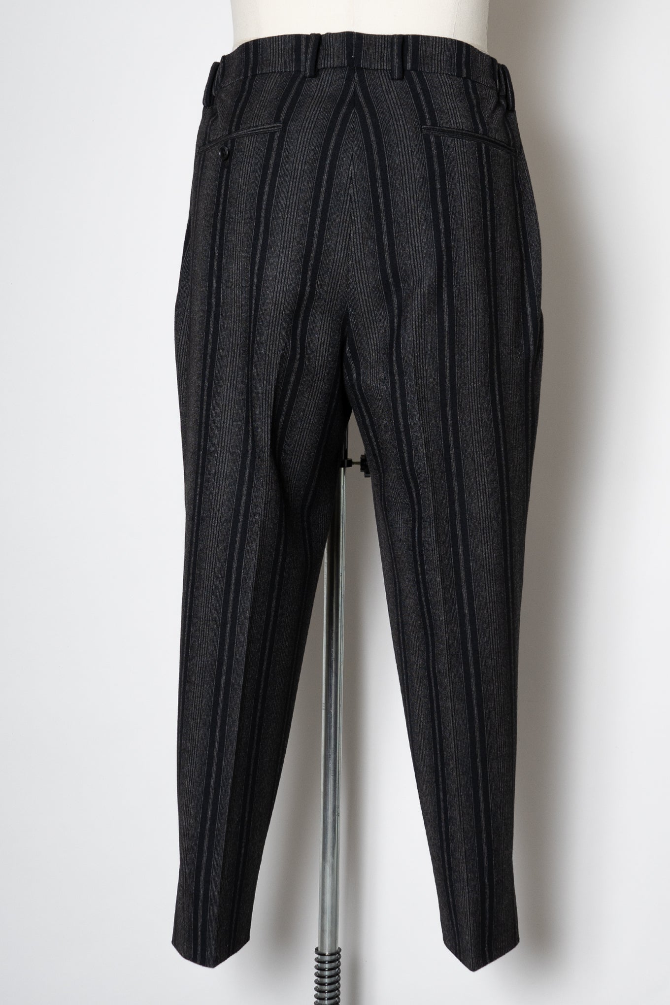 FRENCH TWILL SHIRRING TROUSERS / STRIPE