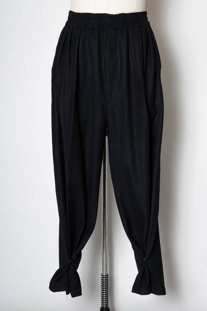 FRENCH TWILL HAKAMA TROUSERS / BLACK