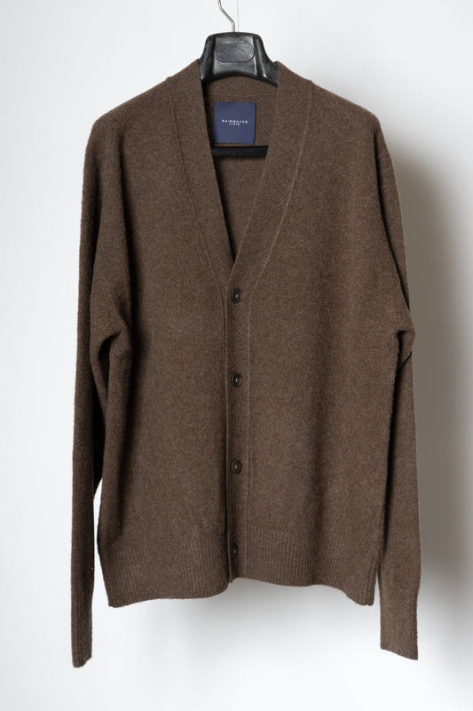 ONESIDE RAGLAN SLEEVE CARDIGAN / TOP BROWN