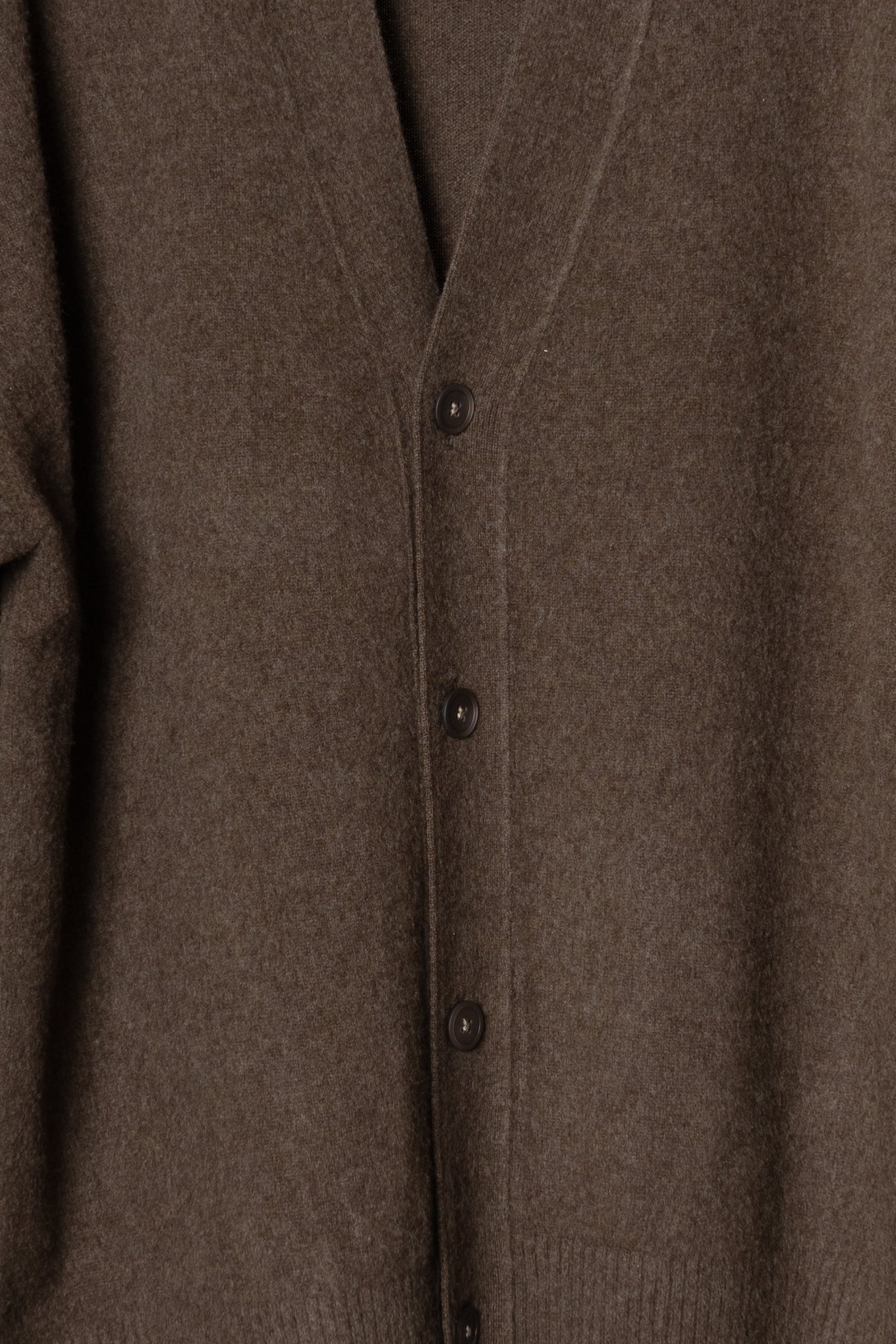 ONESIDE RAGLAN SLEEVE CARDIGAN / TOP BROWN