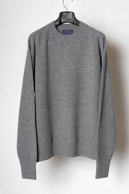 ONESIDE RAGLAN SLEEVE CREW NECK SWEATER / TOP GRAY