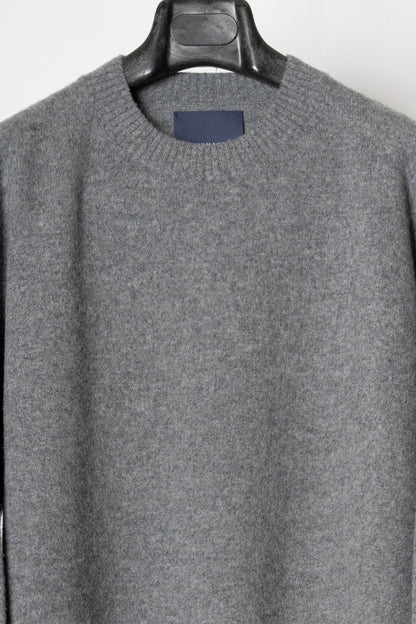 ONESIDE RAGLAN SLEEVE CREW NECK SWEATER / TOP GRAY