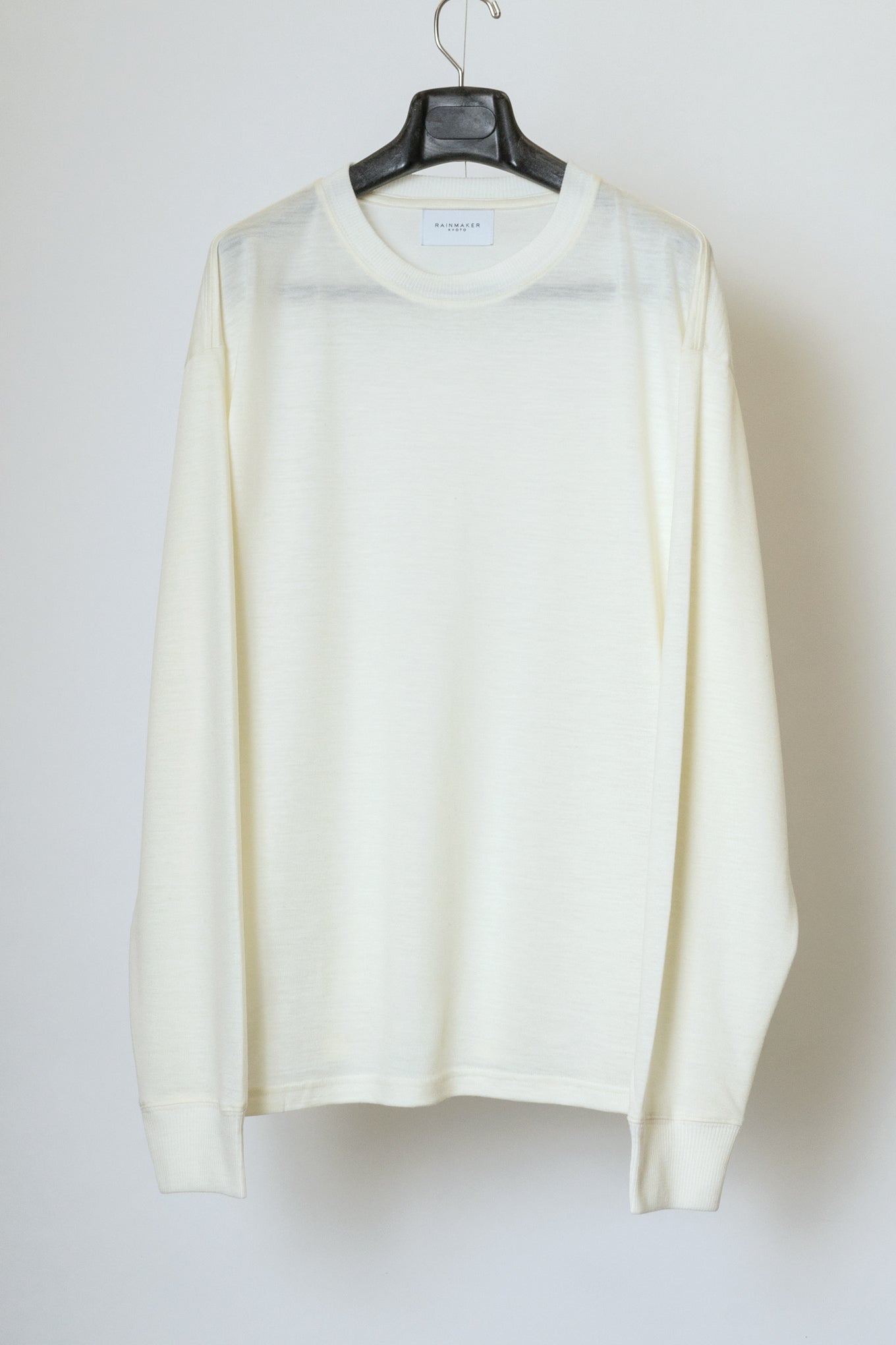 WASHABNE WOOL CREW NECK SHIRT / OFF WHITE