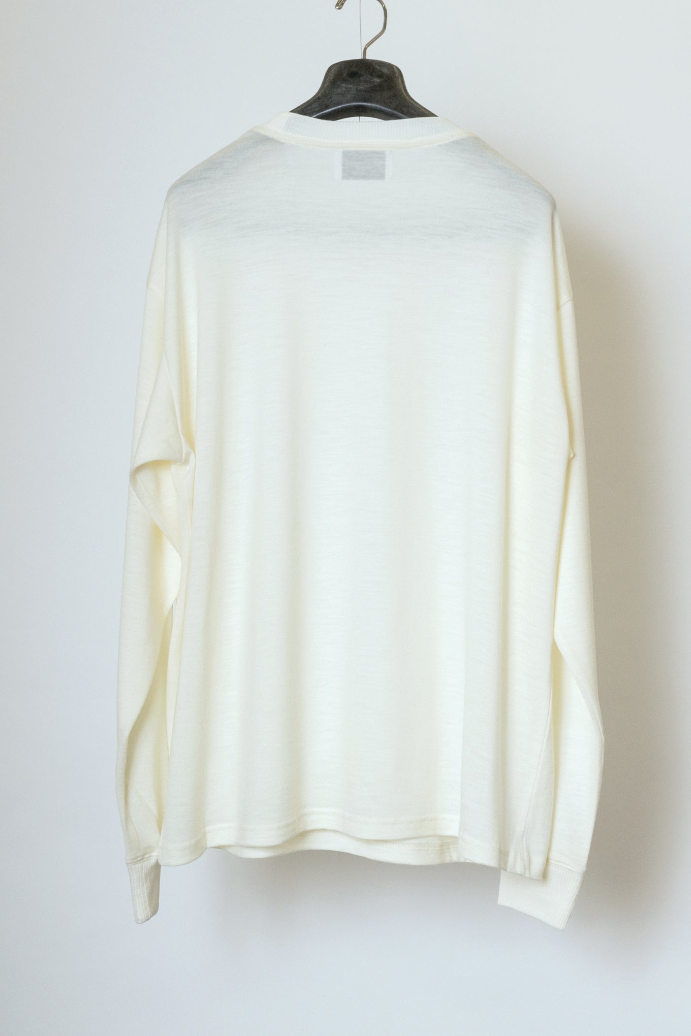 WASHABNE WOOL CREW NECK SHIRT / OFF WHITE