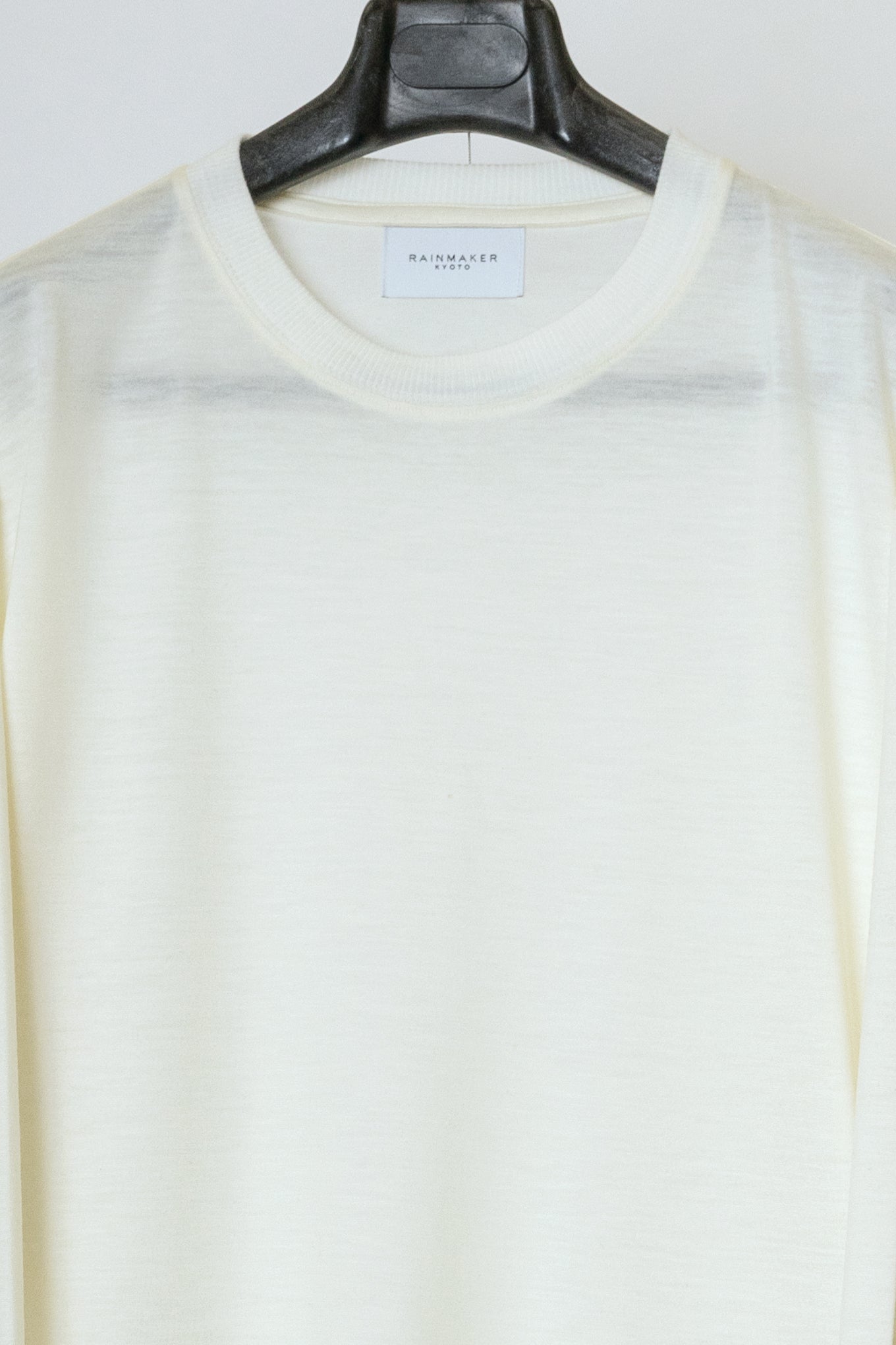 WASHABNE WOOL CREW NECK SHIRT / OFF WHITE