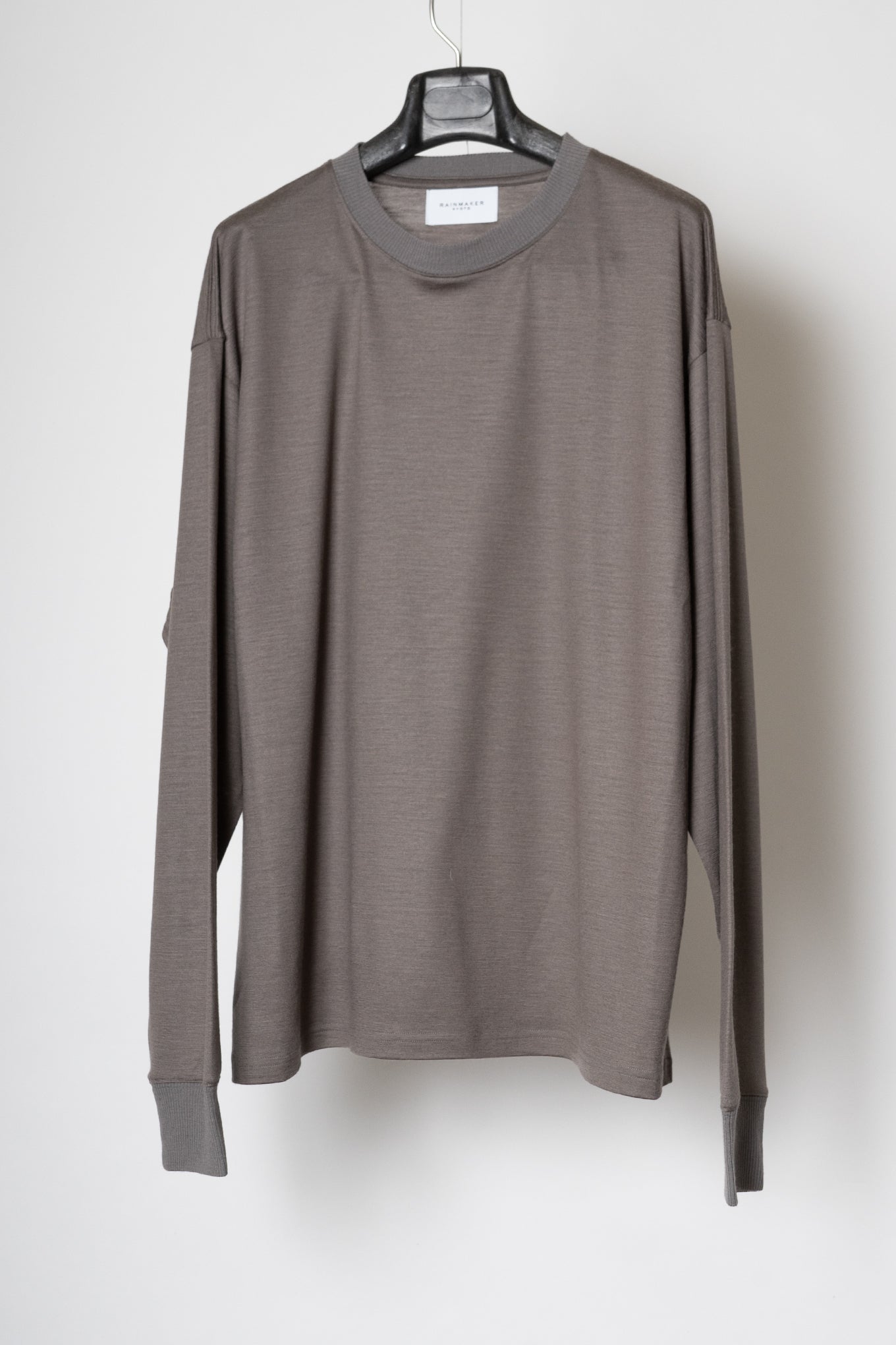 WASHABNE WOOL CREW NECK SHIRT / TAUPE