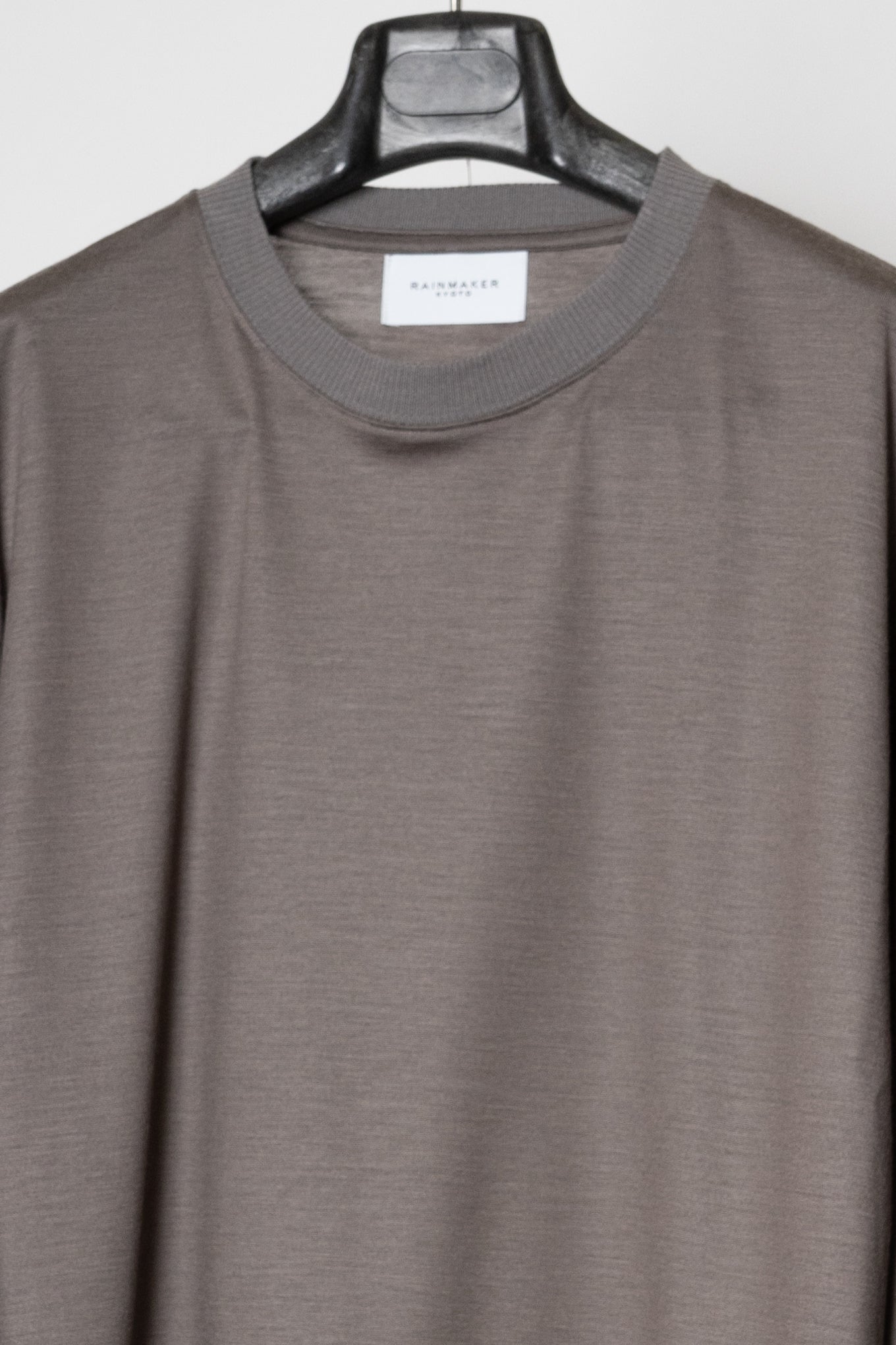 WASHABNE WOOL CREW NECK SHIRT / TAUPE