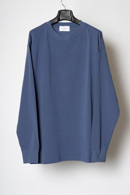 CREW-NECK LONG T-SHIRT / FADE BLUE