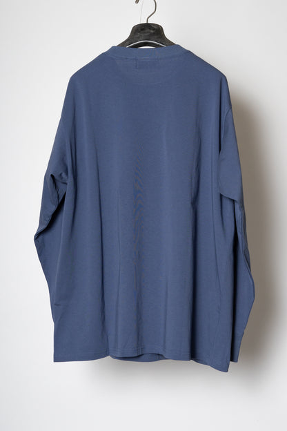 CREW-NECK LONG T-SHIRT / FADE BLUE