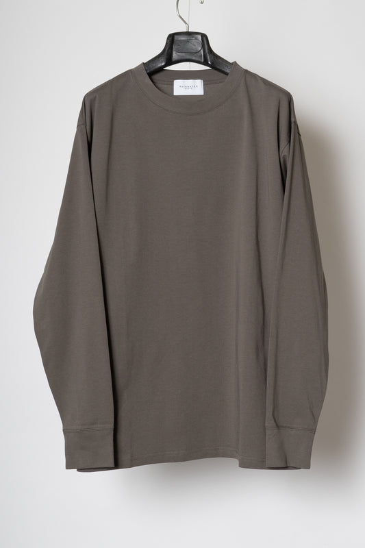 CREW-NECK LONG T-SHIRT / TAUPE