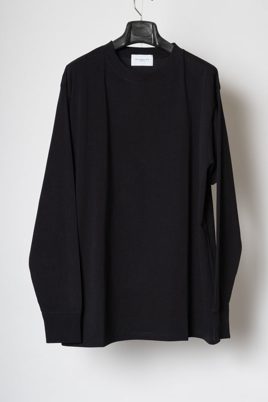 CREW-NECK LONG T-SHIRT / BLACK